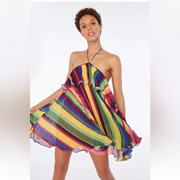 AMUR Sevyn Mini Halter Dress Size 8 $398 - Picture 2 of 9